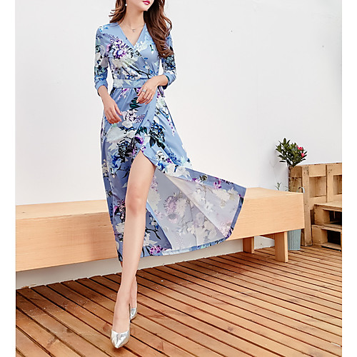 Women's Sheath Dress Midi Dress Purple Long Sleeve Solid Colored Summer Deep V Streetwear Party Slim Floral S M L XL / High Waist / Sexy
Women's Sheath Dress Midi Dress Purple Long Sleeve Solid Colored Summer Deep V Streetwear Party Slim Floral S M L XL / High Waist / Sexy