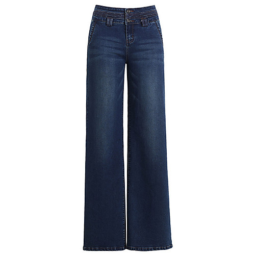 Women's Cotton Daily Holiday Wide Leg Jeans Pants Solid Colored Basic High Waist Blue Royal Blue
Women's Cotton Daily Holiday Wide Leg Jeans Pants Solid Colored Basic High Waist Blue Royal Blue