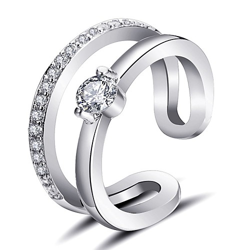Band Ring Diamond Silver Gold Zircon Copper Ladies Fashion Korean Adjustable / Women's / Cubic Zirconia / Open Cuff Ring / Knuckle Ring
Band Ring Diamond Silver Gold Zircon Copper Ladies Fashion Korean Adjustable / Women's / Cubic Zirconia / Open Cuff Ring / Knuckle Ring