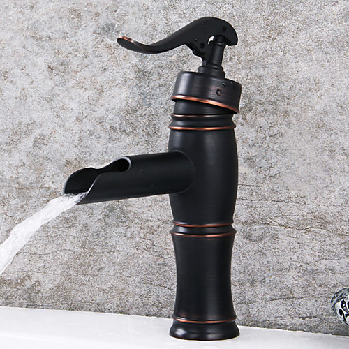 Oil-rubbed Bronze Bathroom Sink Faucet,Black Waterfall Centerset Single Handle One Hole Bath Taps with Hot and Cold Water Switch
Oil-rubbed Bronze Bathroom Sink Faucet,Black Waterfall Centerset Single Handle One Hole Bath Taps with Hot and Cold Water Switch