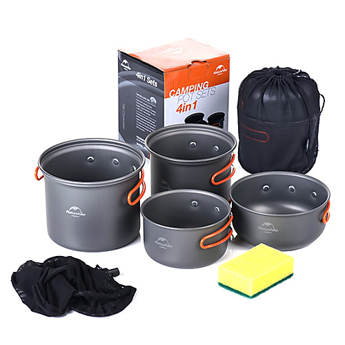 Naturehike Camping Cookware Mess Kit Camping Pot Sets 10pcs Portable Aluminium alloy for 2 - 3 person Outdoor Camping / Hiking Picnic BBQ 2 Camping Pot 1 Bamboo Shovel 3 Bowl 1 Soup Ladle 2
Naturehike Camping Cookware Mess Kit Camping Pot Sets 10pcs Portable Aluminium alloy for 2 - 3 person Outdoor Camping / Hiking Picnic BBQ 2 Camping Pot 1 Bamboo Shovel 3 Bowl 1 Soup Ladle 2