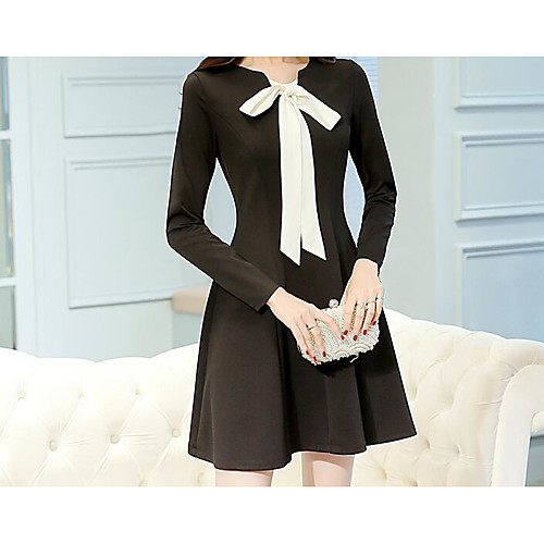 Women's A Line Dress Short Mini Dress Black Long Sleeve Black Solid Colored Spring V Neck Basic Going out Loose S M L XL XXL / High Waist / Sexy
Women's A Line Dress Short Mini Dress Black Long Sleeve Black Solid Colored Spring V Neck Basic Going out Loose S M L XL XXL / High Waist / Sexy