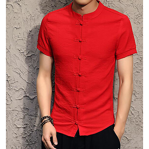 Men's Shirt Solid Colored Plus Size Basic Short Sleeve Daily Tops Cotton Chinoiserie White Black Red
Men's Shirt Solid Colored Plus Size Basic Short Sleeve Daily Tops Cotton Chinoiserie White Black Red