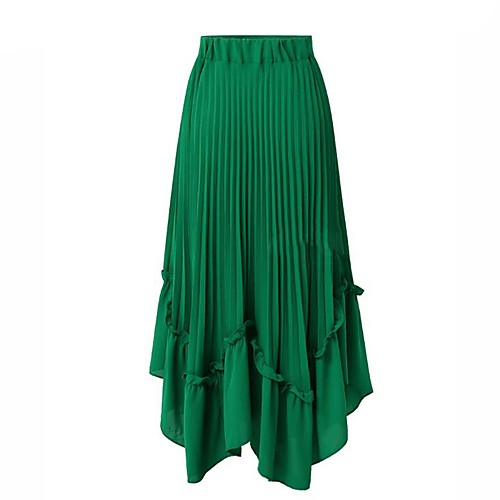 Women's Daily Going out Streetwear Plus Size Skirts Solid Colored Chiffon White Black Green / Maxi / Slim
Women's Daily Going out Streetwear Plus Size Skirts Solid Colored Chiffon White Black Green / Maxi / Slim