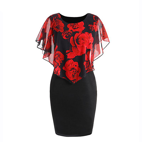 Women's Bodycon Short Mini Dress Blue Blushing Pink Red Short Sleeve Floral Layered Fall Summer Round Neck Party Club Skinny Floral S M L XL XXL 3XL 4XL 5XL / Sexy
Women's Bodycon Short Mini Dress Blue Blushing Pink Red Short Sleeve Floral Layered Fall Summer Round Neck Party Club Skinny Floral S M L XL XXL 3XL 4XL 5XL / Sexy