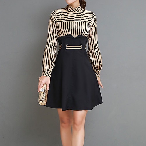 Women's Sheath Dress Short Mini Dress Yellow White Long Sleeve Striped Spring Round Neck Basic Sophisticated Boho Holiday Belt Not Included Slim S M L XL XXL
Women's Sheath Dress Short Mini Dress Yellow White Long Sleeve Striped Spring Round Neck Basic Sophisticated Boho Holiday Belt Not Included Slim S M L XL XXL