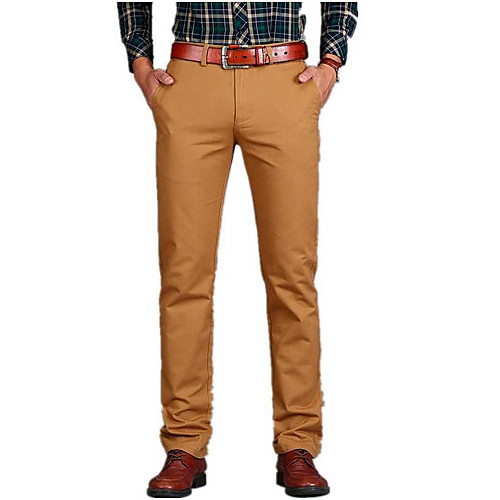 Men's Basic Daily Chinos Pants Solid Colored Full Length Rivet Black Blue Army Green / Spring
Men's Basic Daily Chinos Pants Solid Colored Full Length Rivet Black Blue Army Green / Spring
