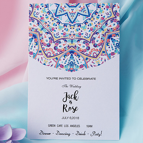 Flat Card Wedding Invitations 50-Pack / 20-Pack - Invitations Sets Artistic Style Pearl Paper
Flat Card Wedding Invitations 50-Pack / 20-Pack - Invitations Sets Artistic Style Pearl Paper