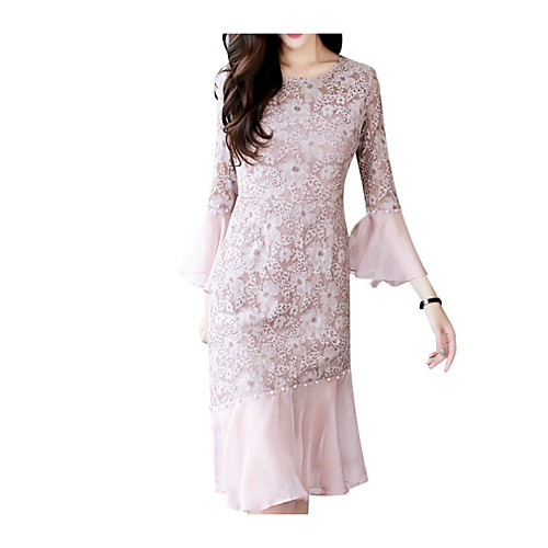 Women's Bodycon Short Mini Dress Blushing Pink Black Beige 3/4 Length Sleeve Dusty Rose Solid Colored Lace Spring Summer Round Neck Party Going out Skinny Lace S M L XL / High Waist / Sexy
Women's Bodycon Short Mini Dress Blushing Pink Black Beige 3/4 Length Sleeve Dusty Rose Solid Colored Lace Spring Summer Round Neck Party Going out Skinny Lace S M L XL / High Waist / Sexy