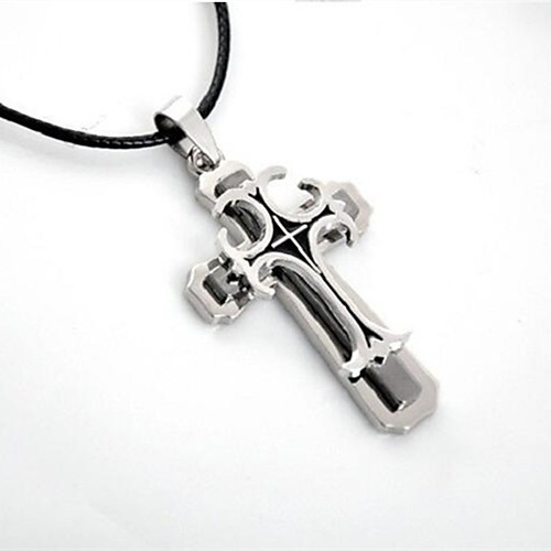 Men's Women's Pendant Necklace Cross Leather Alloy Silver Necklace Jewelry For Daily
Men's Women's Pendant Necklace Cross Leather Alloy Silver Necklace Jewelry For Daily