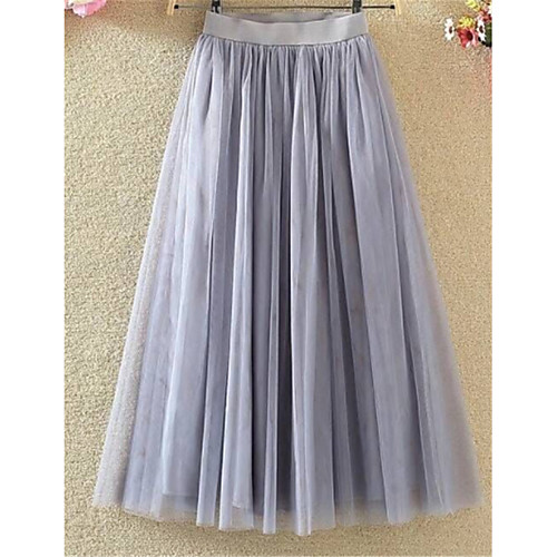 Women's Going out Tutus A Line Skirts - Solid Colored Mesh / Tulle / Long White Black Gray M L XL
Women's Going out Tutus A Line Skirts - Solid Colored Mesh / Tulle / Long White Black Gray M L XL