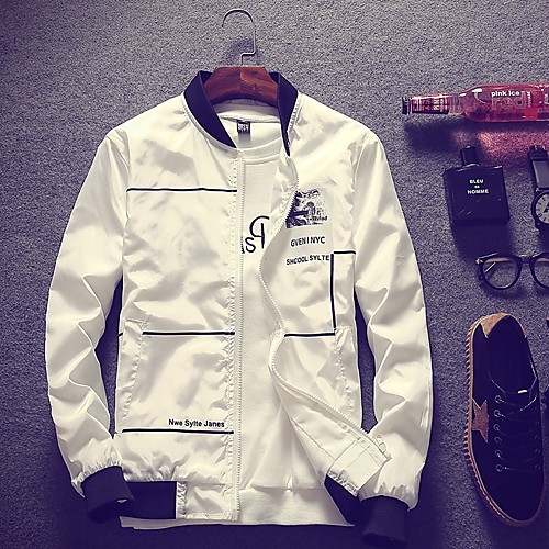 Men's Jacket Daily Fall Spring Regular Coat Stand Collar Active Basic Jacket Long Sleeve Creative Gray Royal Blue / Sports
Men's Jacket Daily Fall Spring Regular Coat Stand Collar Active Basic Jacket Long Sleeve Creative Gray Royal Blue / Sports