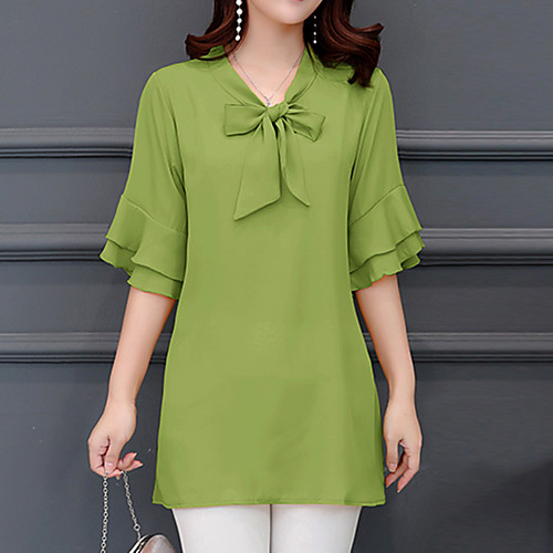 Women's Blouse Solid Colored Plus Size Half Sleeve Daily Tops Basic Streetwear Black Blue Yellow
Women's Blouse Solid Colored Plus Size Half Sleeve Daily Tops Basic Streetwear Black Blue Yellow