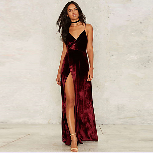 Women's Strap Dress Maxi long Dress Wine Sleeveless Solid Colored Sophisticated Backless S M L XL / Sexy
Women's Strap Dress Maxi long Dress Wine Sleeveless Solid Colored Sophisticated Backless S M L XL / Sexy