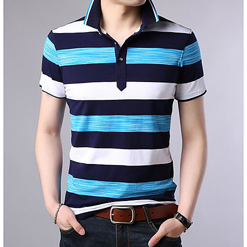 Men's Golf Shirt Striped Short Sleeve Daily Tops Basic Shirt Collar Blue Red Yellow
Men's Golf Shirt Striped Short Sleeve Daily Tops Basic Shirt Collar Blue Red Yellow