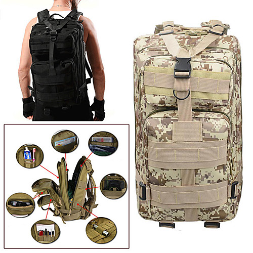 25 L Hiking Backpack Military Tactical Backpack Rain Waterproof Multifunctional Wear Resistance Outdoor Camping Military / Tactical Travel Trail Oxford Dark Brown ACU Color CP Color
25 L Hiking Backpack Military Tactical Backpack Rain Waterproof Multifunctional Wear Resistance Outdoor Camping Military / Tactical Travel Trail Oxford Dark Brown ACU Color CP Color