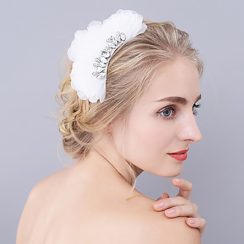 Rhinestone / Organza Hair Combs with Rhinestone / Floral 1pc Wedding / Party / Evening Headpiece
Rhinestone / Organza Hair Combs with Rhinestone / Floral 1pc Wedding / Party / Evening Headpiece