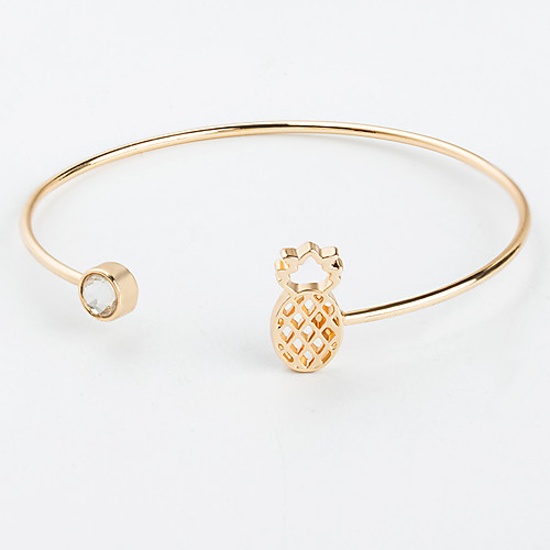Women's Cubic Zirconia Cuff Bracelet Pineapple Ladies Fashion Zircon Bracelet Jewelry Black / Gold / Silver For Going out Club
Women's Cubic Zirconia Cuff Bracelet Pineapple Ladies Fashion Zircon Bracelet Jewelry Black / Gold / Silver For Going out Club