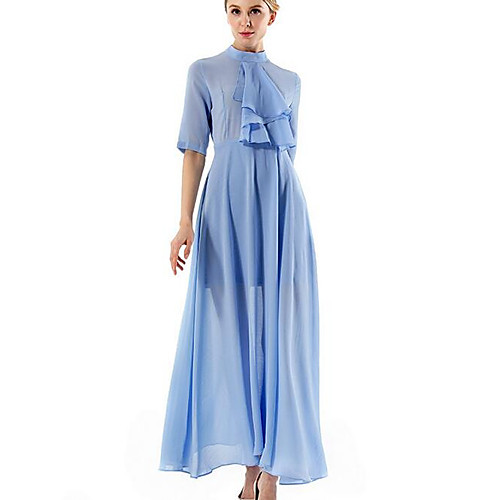 Women's Swing Dress Maxi long Dress White Light Blue Half Sleeve Solid Colored Spring Summer Stand Collar Streetwear Going out S M L XL XXL 3XL / Plus Size / High Waist / Plus Size
Women's Swing Dress Maxi long Dress White Light Blue Half Sleeve Solid Colored Spring Summer Stand Collar Streetwear Going out S M L XL XXL 3XL / Plus Size / High Waist / Plus Size