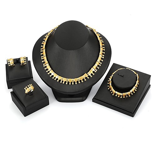 Women's Cubic Zirconia Jewelry Set Bracelet Bangles Stud Earrings Statement Ladies Fashion Zircon Gold Plated Earrings Jewelry Gold For Wedding Evening Party / Choker Necklace / Ring
Women's Cubic Zirconia Jewelry Set Bracelet Bangles Stud Earrings Statement Ladies Fashion Zircon Gold Plated Earrings Jewelry Gold For Wedding Evening Party / Choker Necklace / Ring