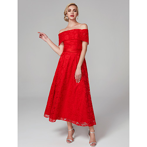 A-Line Elegant Prom Formal Evening Dress Off Shoulder Short Sleeve Tea Length All Over Lace with Bow(s) 2021
A-Line Elegant Prom Formal Evening Dress Off Shoulder Short Sleeve Tea Length All Over Lace with Bow(s) 2021