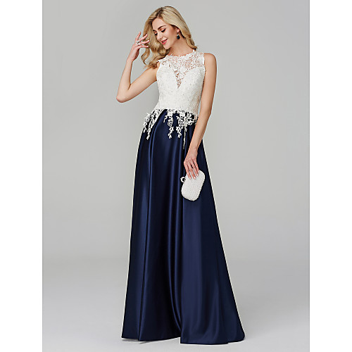 A-Line Color Block Elegant Floral Prom Formal Evening Dress Illusion Neck Sleeveless Floor Length Lace with Appliques 2021
A-Line Color Block Elegant Floral Prom Formal Evening Dress Illusion Neck Sleeveless Floor Length Lace with Appliques 2021