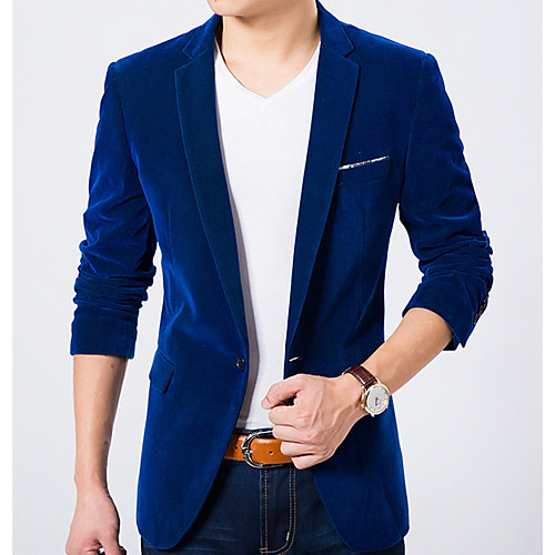 Men's Blazer Daily Solid Colored Polyester Men's Suit Wine / Army Green / Royal Blue - V Neck / Spring / Long Sleeve
Men's Blazer Daily Solid Colored Polyester Men's Suit Wine / Army Green / Royal Blue - V Neck / Spring / Long Sleeve