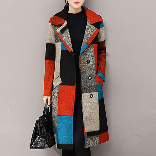 Women's Coat Going out Fall Winter Long Coat Shirt Collar Regular Fit Streetwear Jacket Long Sleeve Print Red
Women's Coat Going out Fall Winter Long Coat Shirt Collar Regular Fit Streetwear Jacket Long Sleeve Print Red