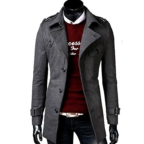Men's Trench Coat Daily Fall Winter Long Coat Stand Collar Basic Streetwear Jacket Long Sleeve Solid Colored Black Dark Gray / Sports / Double Breasted / Cotton
Men's Trench Coat Daily Fall Winter Long Coat Stand Collar Basic Streetwear Jacket Long Sleeve Solid Colored Black Dark Gray / Sports / Double Breasted / Cotton