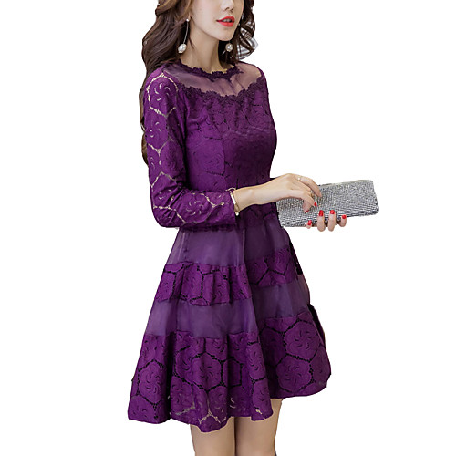 Women's Sheath Dress Short Mini Dress Purple Royal Blue Long Sleeve Solid Colored Summer Crew Neck Club Slim S M L XL XXL
Women's Sheath Dress Short Mini Dress Purple Royal Blue Long Sleeve Solid Colored Summer Crew Neck Club Slim S M L XL XXL