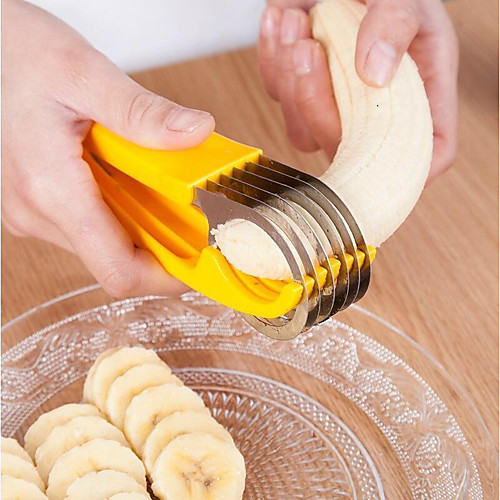 Stainless Steel Banana Slicer Cucumber Bananas Cutter Ham Blade Fruit Vegetable Tools
Stainless Steel Banana Slicer Cucumber Bananas Cutter Ham Blade Fruit Vegetable Tools