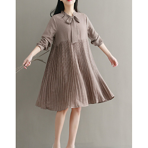 Women's A Line Dress Knee Length Dress Khaki 3/4 Length Sleeve Houndstooth Pleated Bow Print Summer V Neck Holiday M L XL XXL
Women's A Line Dress Knee Length Dress Khaki 3/4 Length Sleeve Houndstooth Pleated Bow Print Summer V Neck Holiday M L XL XXL