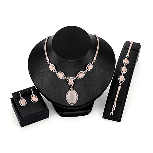 Women's Synthetic Opal Jewelry Set Chain Bracelet Drop Earrings Statement Ladies Fashion Zircon Gold Plated Opal Earrings Jewelry Pink For Wedding Evening Party / Pendant Necklace
Women's Synthetic Opal Jewelry Set Chain Bracelet Drop Earrings Statement Ladies Fashion Zircon Gold Plated Opal Earrings Jewelry Pink For Wedding Evening Party / Pendant Necklace