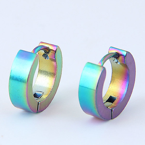 Women's Hoop Earrings Huggie Earrings Ladies Simple Fashion European Titanium Steel Earrings Jewelry Blue / Silver / Black For Causal
Women's Hoop Earrings Huggie Earrings Ladies Simple Fashion European Titanium Steel Earrings Jewelry Blue / Silver / Black For Causal
