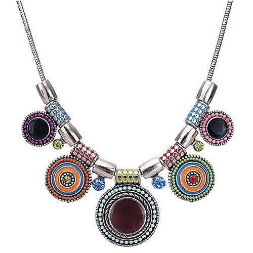 Women's Cubic Zirconia Choker Necklace Ladies Bohemian Vintage African Zircon Resin Alloy Rainbow Rose Red 44 cm Necklace Jewelry For Evening Party Going out
Women's Cubic Zirconia Choker Necklace Ladies Bohemian Vintage African Zircon Resin Alloy Rainbow Rose Red 44 cm Necklace Jewelry For Evening Party Going out