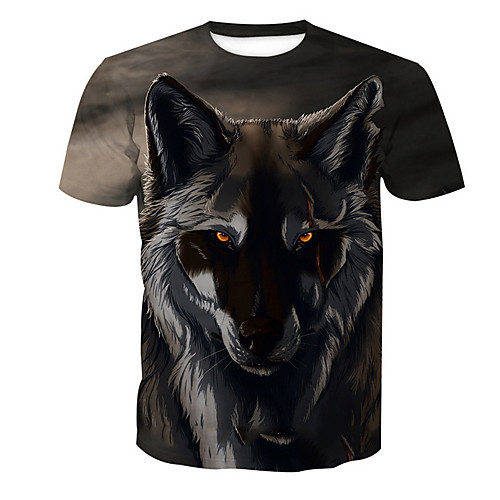 Men's T shirt Animal Print Short Sleeve Daily Tops Basic Gray
Men's T shirt Animal Print Short Sleeve Daily Tops Basic Gray
