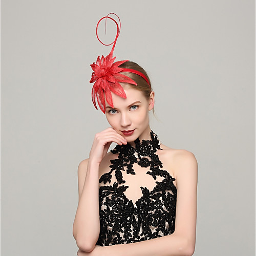 Tulle Headpiece with Flower 1pc Wedding / Special Occasion / Horse Race Headpiece
Tulle Headpiece with Flower 1pc Wedding / Special Occasion / Horse Race Headpiece