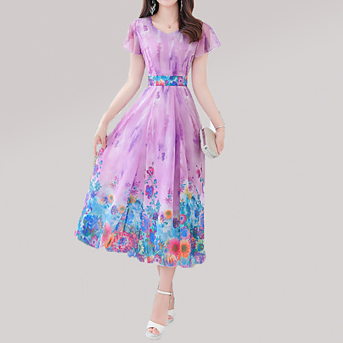 Women's A Line Dress Maxi long Dress Purple Blushing Pink Green Short Sleeve Geometric Print Summer V Neck Boho S M L XL XXL 3XL / Plus Size / Plus Size
Women's A Line Dress Maxi long Dress Purple Blushing Pink Green Short Sleeve Geometric Print Summer V Neck Boho S M L XL XXL 3XL / Plus Size / Plus Size