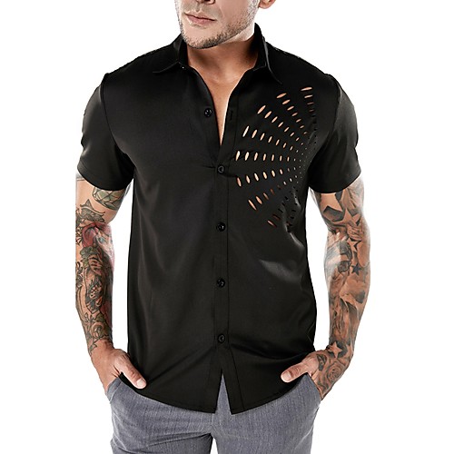 Men's Shirt Solid Colored Cut Out Short Sleeve Daily Tops Basic Sexy Punk & Gothic White Black
Men's Shirt Solid Colored Cut Out Short Sleeve Daily Tops Basic Sexy Punk & Gothic White Black