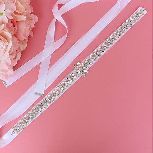 Satin / Tulle Wedding / Special Occasion Sash With Crystals / Rhinestones Women's Sashes
Satin / Tulle Wedding / Special Occasion Sash With Crystals / Rhinestones Women's Sashes