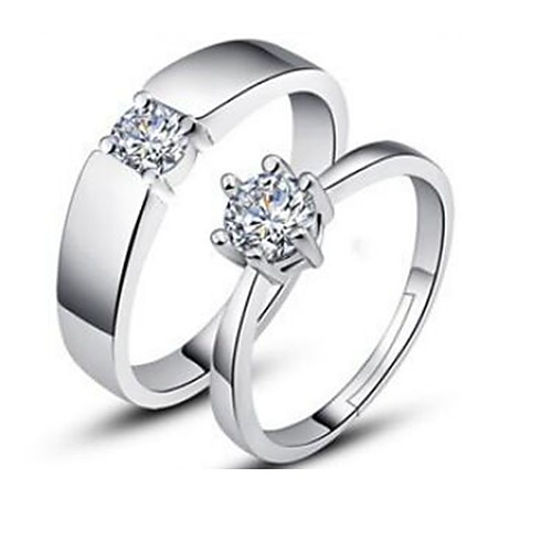 Men Women Couple Rings Cubic Zirconia Solitaire Silver Silver Plated Snowflake Ladies Boyfriend Fashion Adjustable / Couple's / Band Ring
Men Women Couple Rings Cubic Zirconia Solitaire Silver Silver Plated Snowflake Ladies Boyfriend Fashion Adjustable / Couple's / Band Ring
