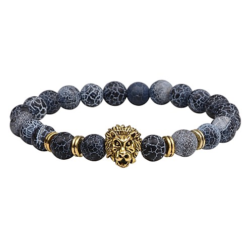 Men's Natural Stone Bead Bracelet Beads Lion Chakra Fashion Vintage equilibrio Stone Bracelet Jewelry Silver / Gold / Black For Street Gift
Men's Natural Stone Bead Bracelet Beads Lion Chakra Fashion Vintage equilibrio Stone Bracelet Jewelry Silver / Gold / Black For Street Gift