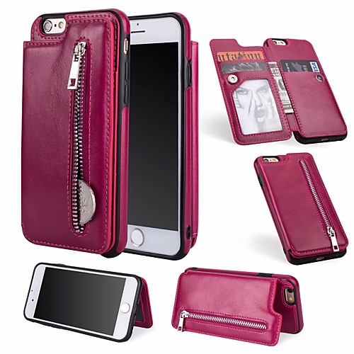 Phone Case For Apple Full Body Case Leather Wallet Card iPhone 8 iPhone 7 iPhone 6 Wallet Card Holder with Stand Solid Color Hard PU Leather
Phone Case For Apple Full Body Case Leather Wallet Card iPhone 8 iPhone 7 iPhone 6 Wallet Card Holder with Stand Solid Color Hard PU Leather
