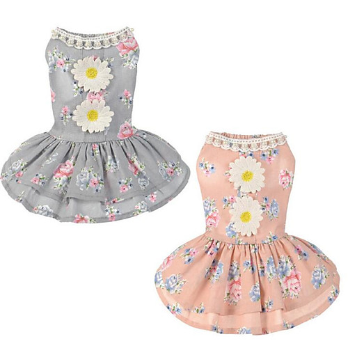Dogs Cats Dress Dog Clothes Pink Gray Costume Pug Pekingese Shih Tzu Acrylic Fibers Floral / Botanical Flower / Floral Flower Style Fashion S M
Dogs Cats Dress Dog Clothes Pink Gray Costume Pug Pekingese Shih Tzu Acrylic Fibers Floral / Botanical Flower / Floral Flower Style Fashion S M
