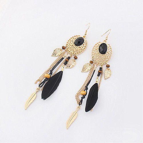 Cubic Zirconia Drop Earrings Feather Ladies Ethnic Fashion Native American Feather Earrings Jewelry Black / Red / Royal Blue For Party / Evening Going out
Cubic Zirconia Drop Earrings Feather Ladies Ethnic Fashion Native American Feather Earrings Jewelry Black / Red / Royal Blue For Party / Evening Going out