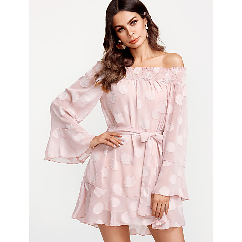 Women's A Line Dress Short Mini Dress Purple Blushing Pink Long Sleeve Dusty Rose Solid Color Lace Spring Stand Collar Holiday Butterfly Sleeves Off Shoulder S M L / Silk / High Waist / Sexy
Women's A Line Dress Short Mini Dress Purple Blushing Pink Long Sleeve Dusty Rose Solid Color Lace Spring Stand Collar Holiday Butterfly Sleeves Off Shoulder S M L / Silk / High Waist / Sexy