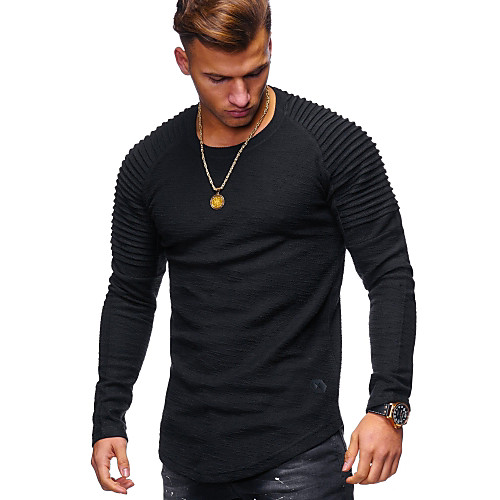 Men's T shirt Solid Colored Long Sleeve Daily Tops Cotton Basic White Black Army Green
Men's T shirt Solid Colored Long Sleeve Daily Tops Cotton Basic White Black Army Green
