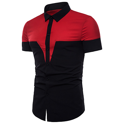 Men's Shirt Color Block Short Sleeve Daily Tops Basic Streetwear Black Navy Blue
Men's Shirt Color Block Short Sleeve Daily Tops Basic Streetwear Black Navy Blue