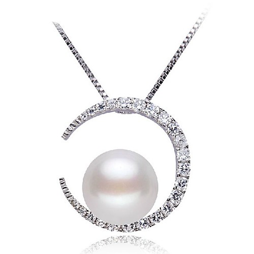Women's Pendant Necklace Moon Crescent Moon Ladies Classic Fashion Pearl S925 Sterling Silver Silver 45 cm Necklace Jewelry For Daily
Women's Pendant Necklace Moon Crescent Moon Ladies Classic Fashion Pearl S925 Sterling Silver Silver 45 cm Necklace Jewelry For Daily