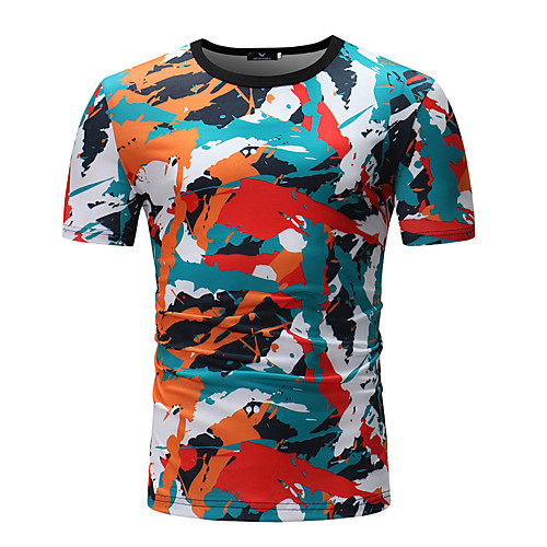 Men's T shirt Striped Color Block Geometric Patchwork Print Tops Cotton Rainbow
Men's T shirt Striped Color Block Geometric Patchwork Print Tops Cotton Rainbow
